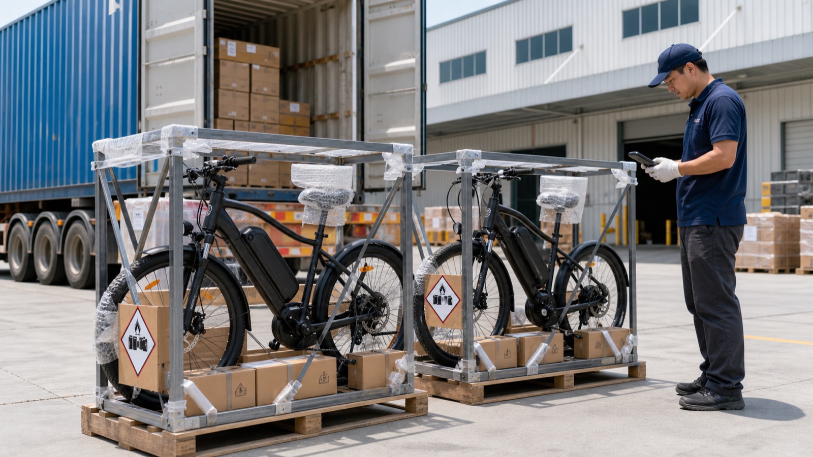E-bike纯电危险品出口物流场景